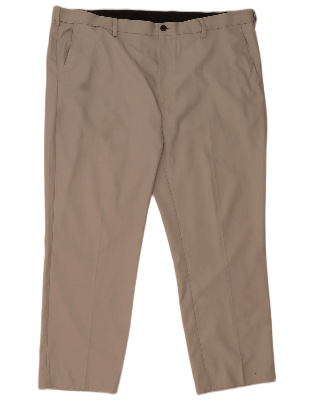 Marks & Spencer Mens Regular Fit Chino Trousers W42 L28 Grey Polyester