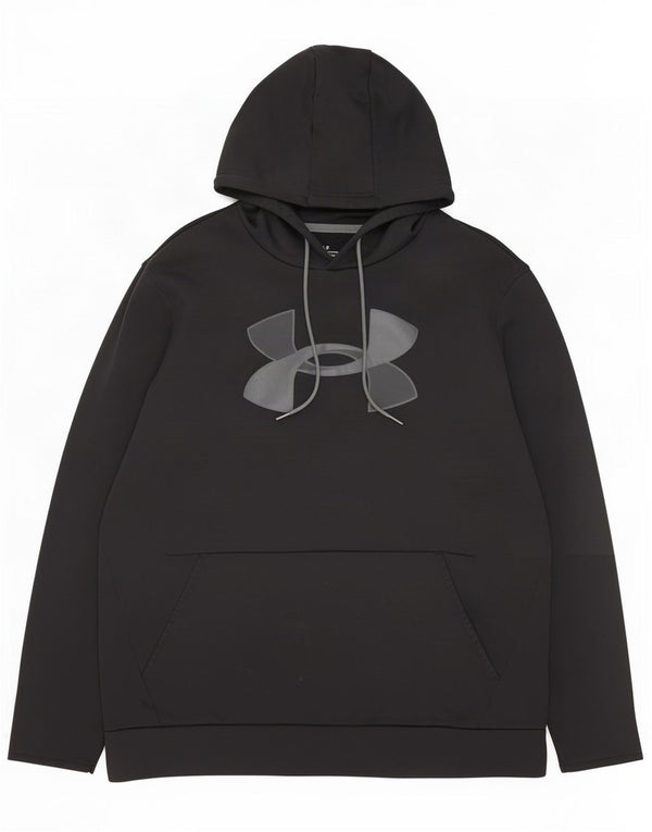Under Armour Mens Cold Gear Graphic Hoodie Jumper XL Black