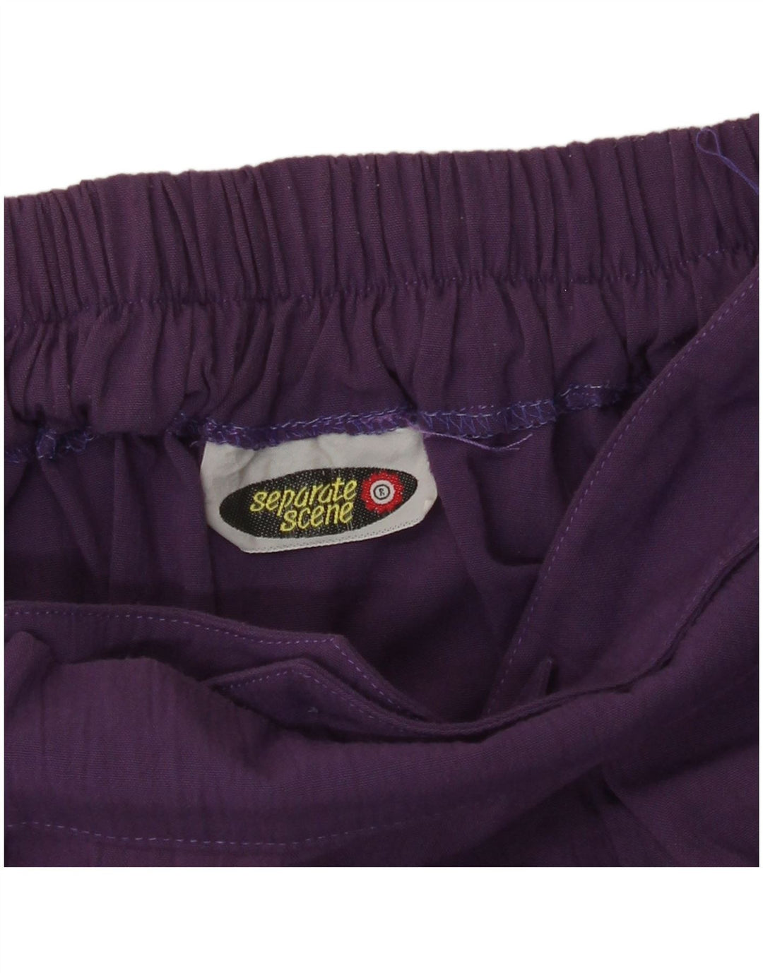 VINTAGE Womens Pleated A-Line Skirt UK 14 Medium W30  Purple Polyester