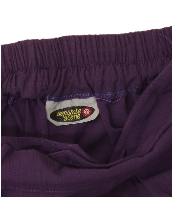 VINTAGE Womens Pleated A-Line Skirt UK 14 Medium W30  Purple Polyester