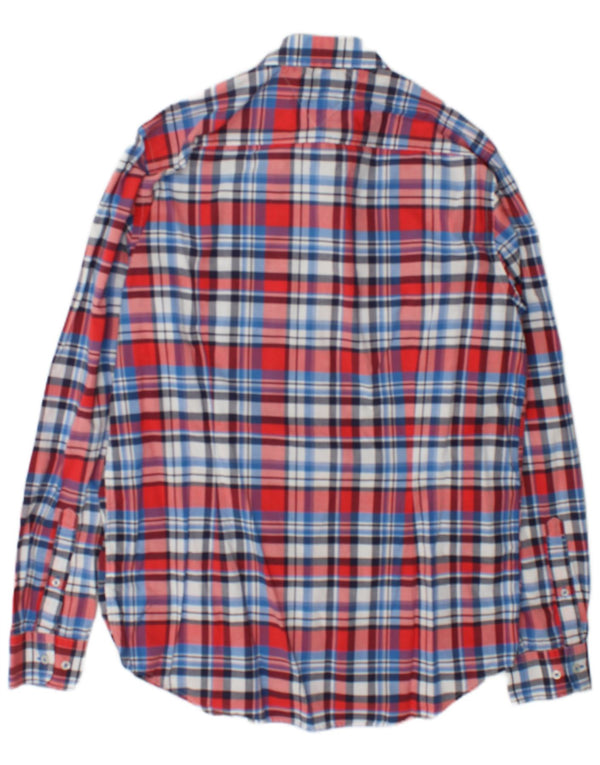Tommy Hilfiger Mens Slim Fit Shirt Large Red Check Cotton