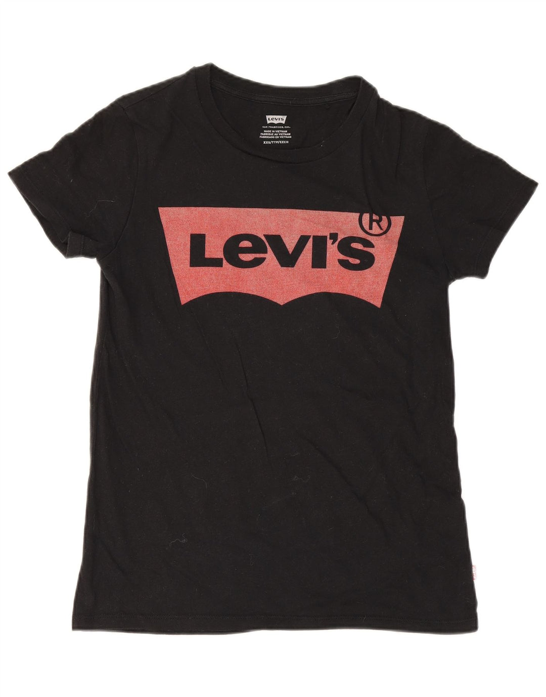 Levi's Womens Graphic T-Shirt Top UK 2 2XS Black