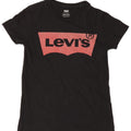 Levi's Womens Graphic T-Shirt Top UK 2 2XS Black
