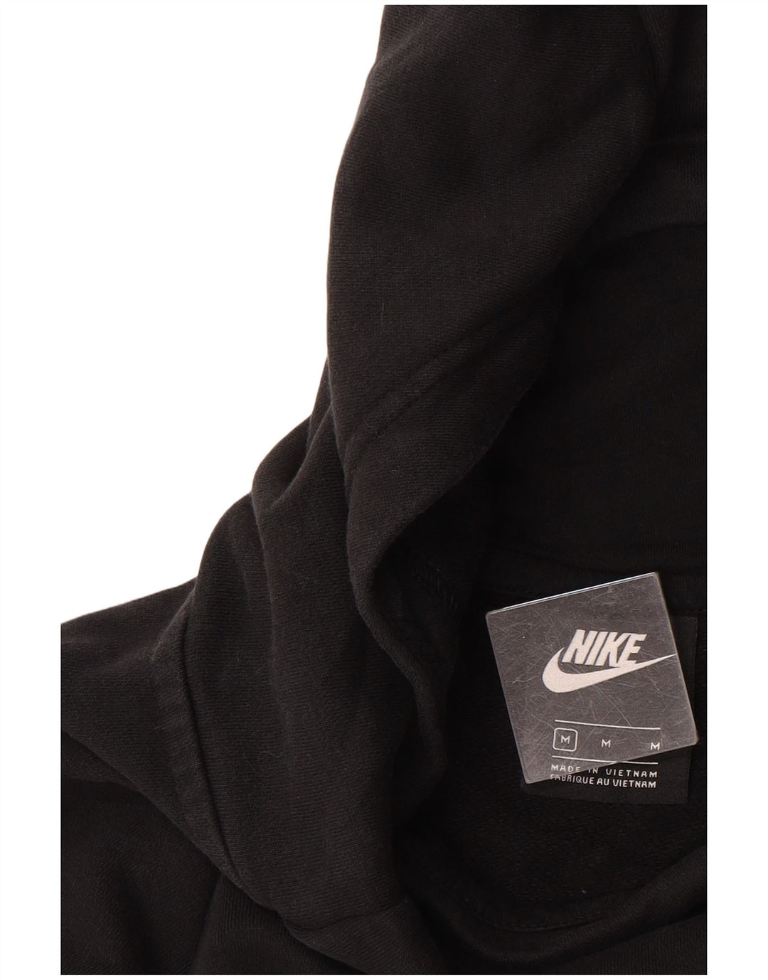 NIKE Womens Hoodie Jumper UK 14 Medium Black Cotton