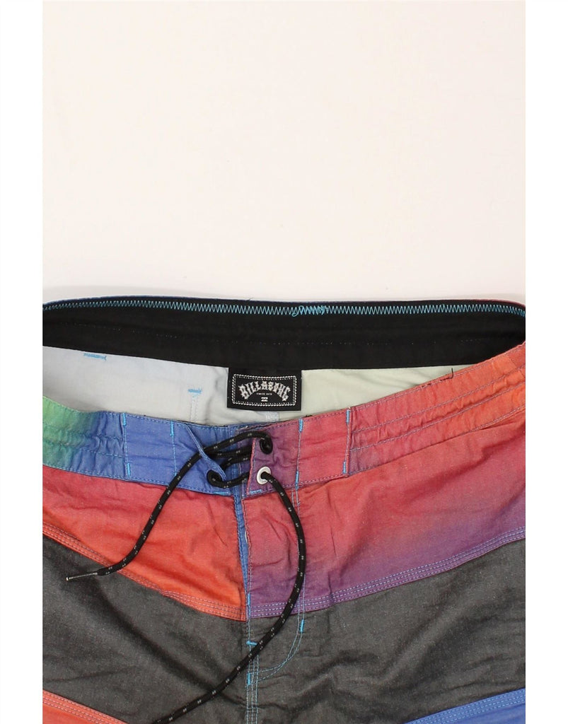 BILLABONG Mens Graphic Swimming Shorts Medium Multicoloured Colourblock | Vintage Billabong | Thrift | Second-Hand Billabong | Used Clothing | Messina Hembry 