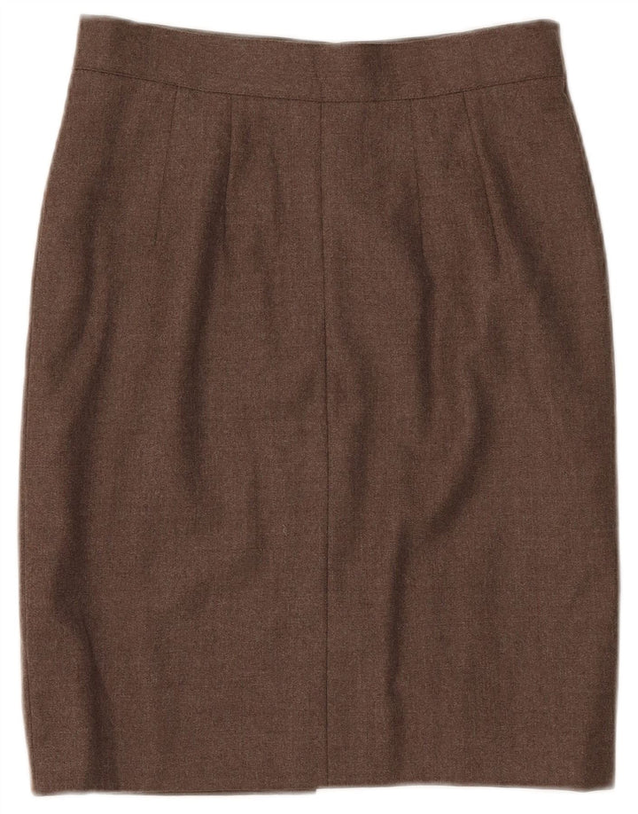 VINTAGE Womens Pencil Skirt W28 Medium Brown