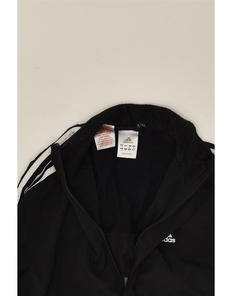 ADIDAS Boys Clima Proof Loose Fit Tracksuit Top Jacket 9-10 Years Black | Vintage Adidas | Thrift | Second-Hand Adidas | Used Clothing | Messina Hembry 