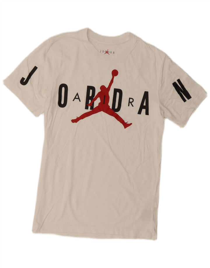 Jordan Mens Graphic T-Shirt Top XS White Cotton