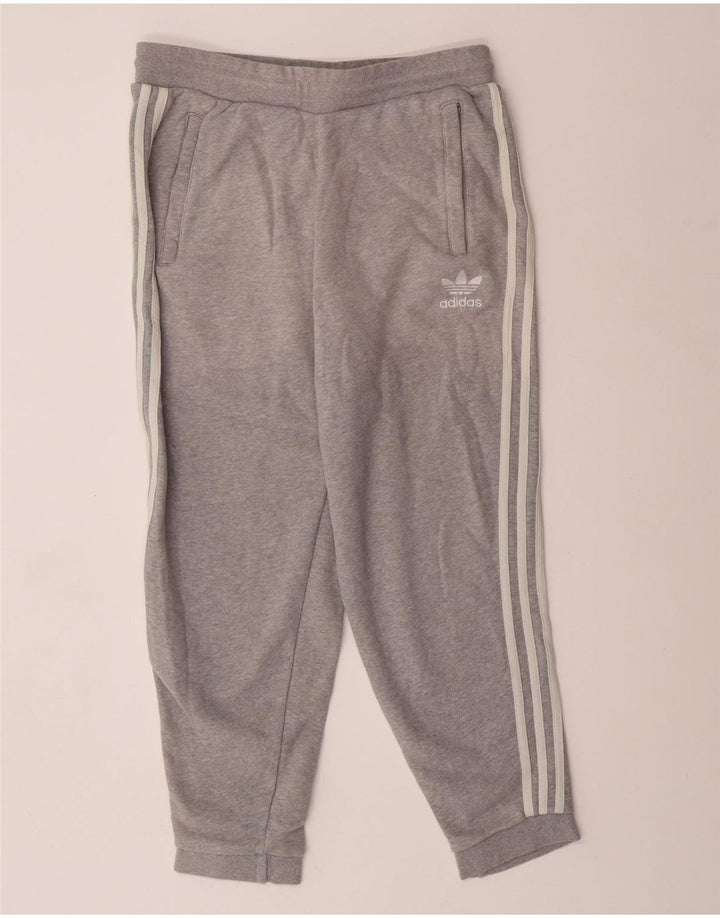 ADIDAS Mens Tracksuit Trousers Joggers Medium  Grey Cotton