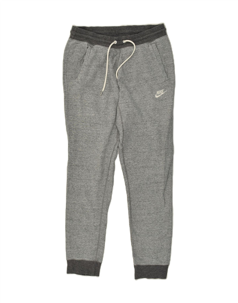 NIKE Womens Graphic Tracksuit Trousers Joggers UK 14 Medium Grey Flecked | Vintage Nike | Thrift | Second-Hand Nike | Used Clothing | Messina Hembry 