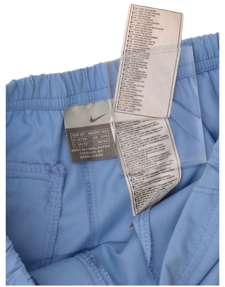 NIKE Womens Tracksuit Trousers UK 6/8 XS  Blue Polyester