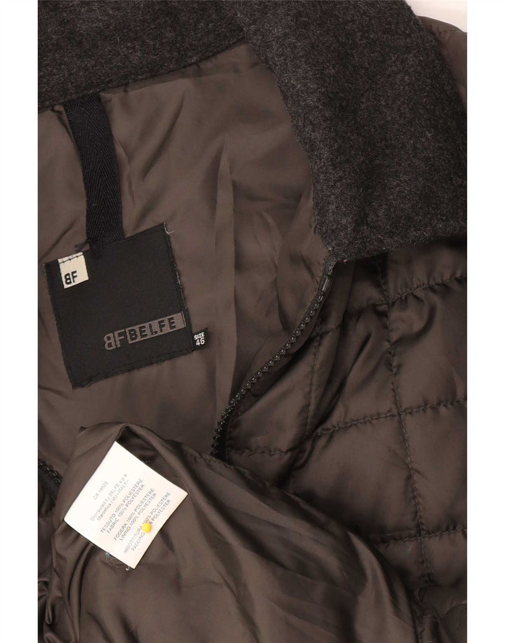 Belfe & Mens Quilted Jacket UK 46 3XL Grey Polyester