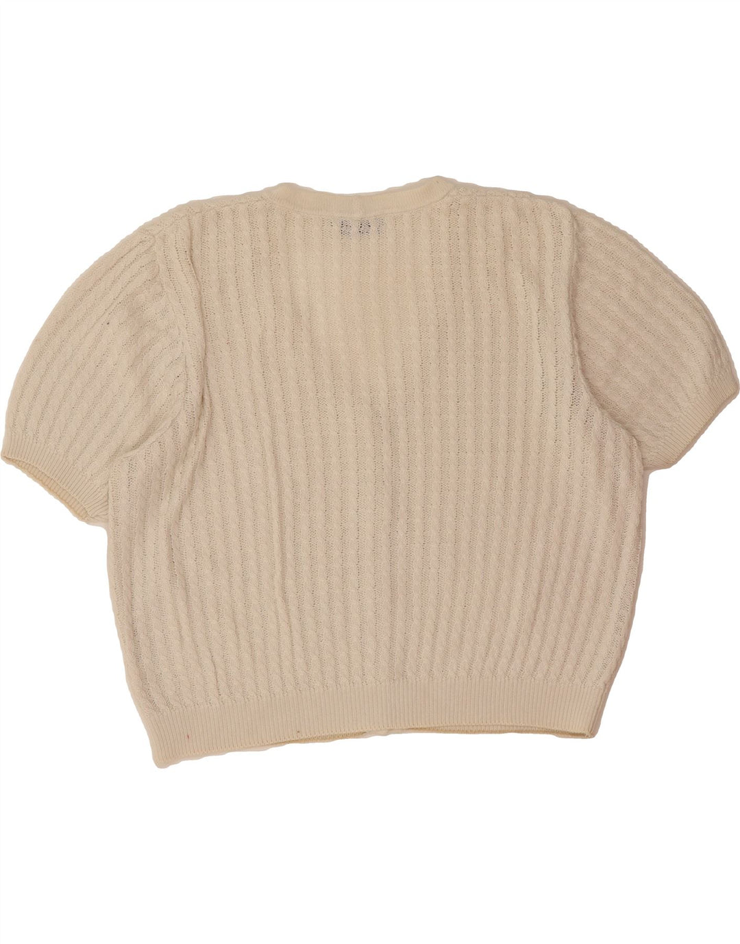 LA PERLA Womens Short Sleeve Cardigan Sweater UK 16 Large White Vintage La Perla and Second-Hand La Perla from Messina Hembry 