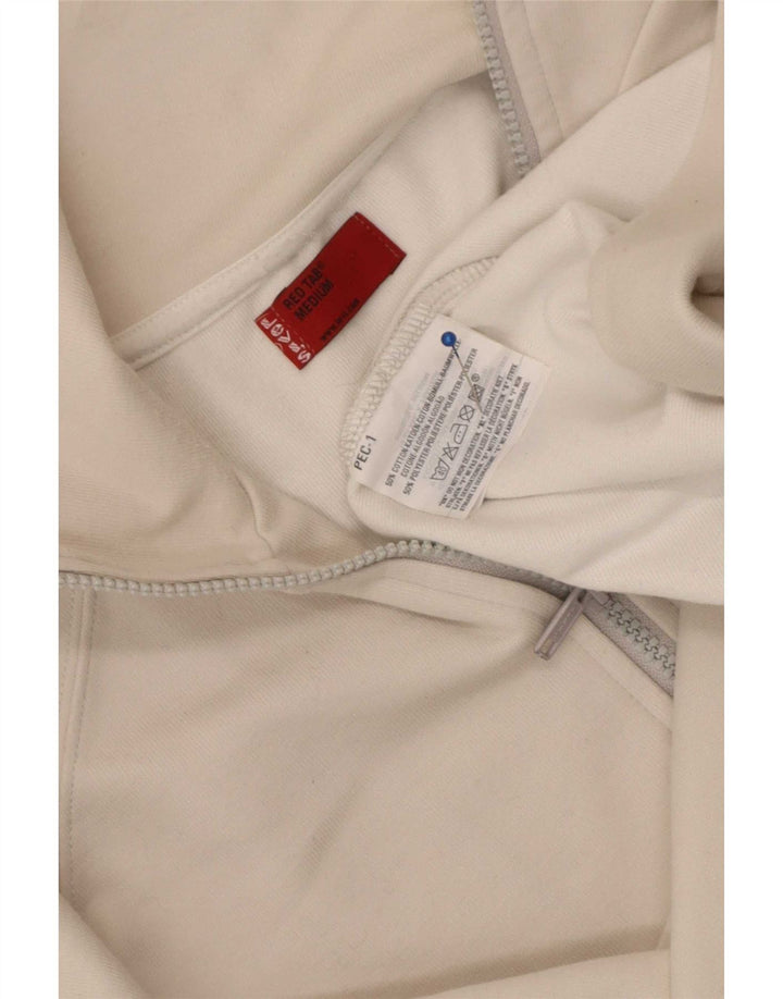 Levi's Mens Tracksuit Top Jacket Medium Off White Cotton