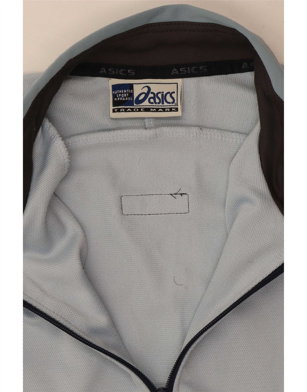 Asics Womens Tracksuit Top Jacket UK 12 Medium Blue