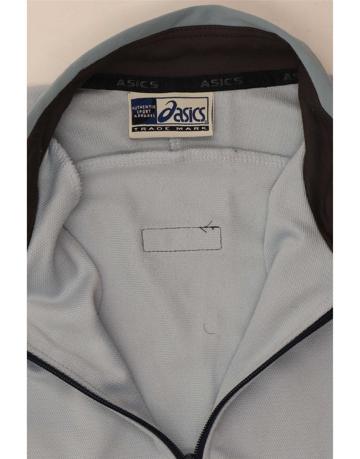 Asics Womens Tracksuit Top Jacket UK 12 Medium Blue