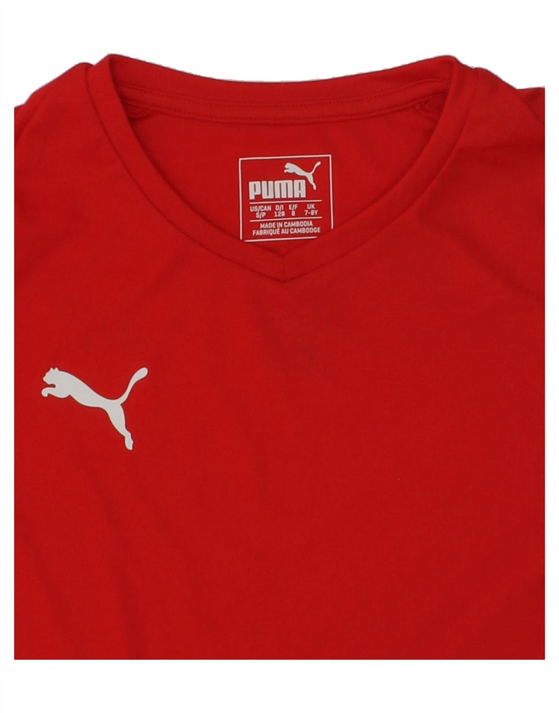 PUMA Boys T-Shirt Top 7-8 Years Red | Vintage Puma | Thrift | Second-Hand Puma | Used Clothing | Messina Hembry 