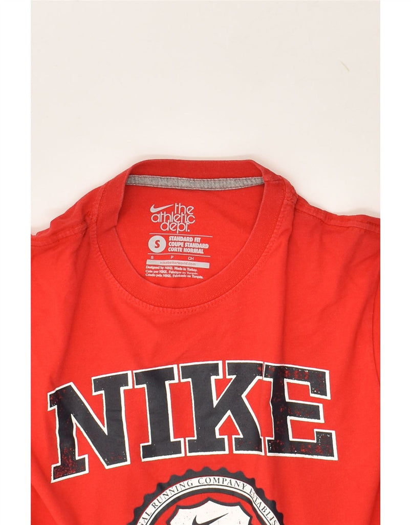 NIKE Mens Standard Fit Graphic T-Shirt Top Small Red Cotton | Vintage Nike | Thrift | Second-Hand Nike | Used Clothing | Messina Hembry 