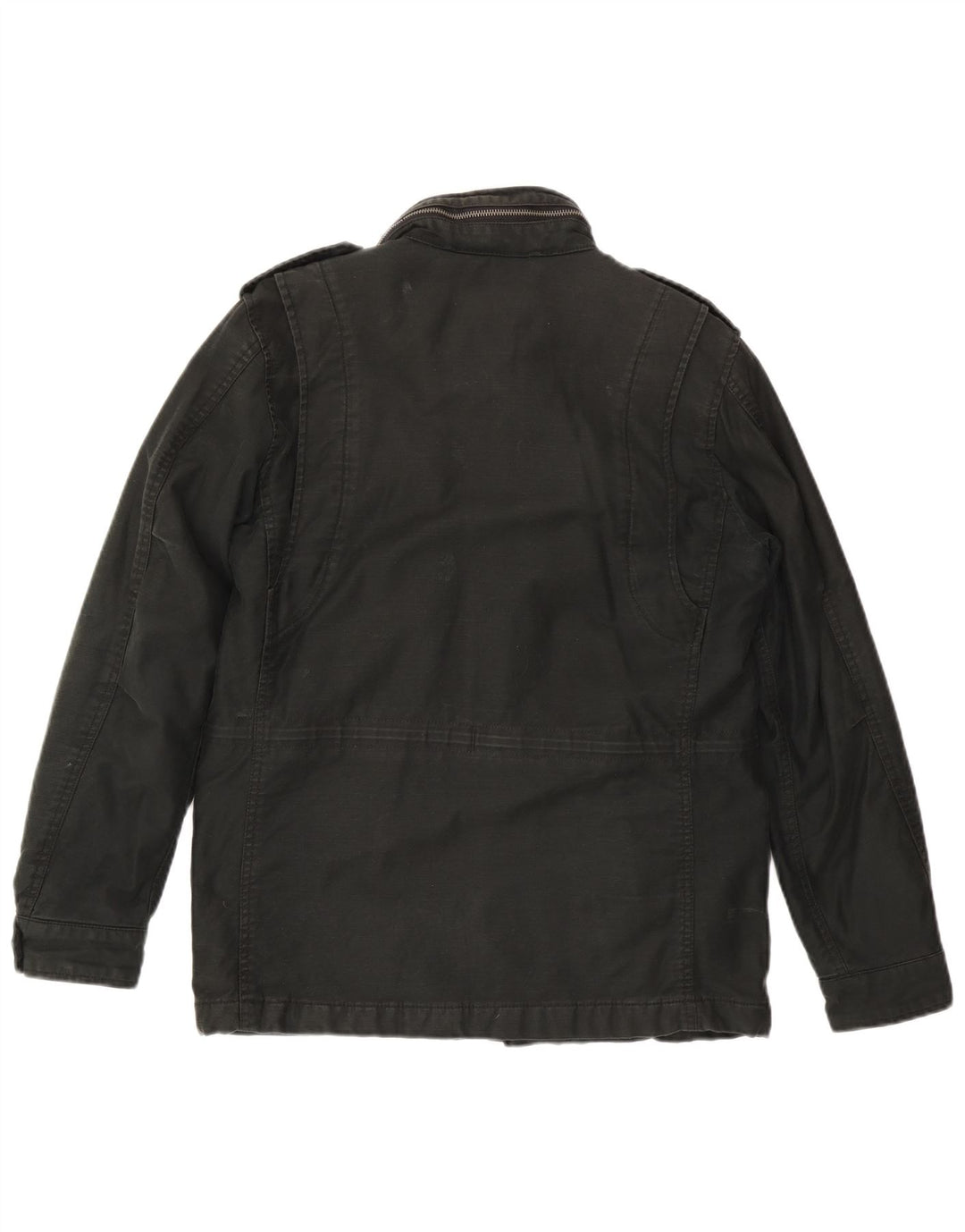 Superdry Mens Hooded Military Jacket UK 36 Small Black