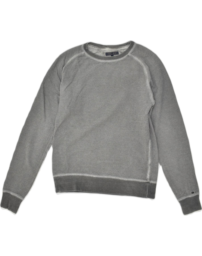 TOMMY HILFIGER Mens Sweatshirt Jumper Medium Grey Cotton | Vintage Tommy Hilfiger | Thrift | Second-Hand Tommy Hilfiger | Used Clothing | Messina Hembry 