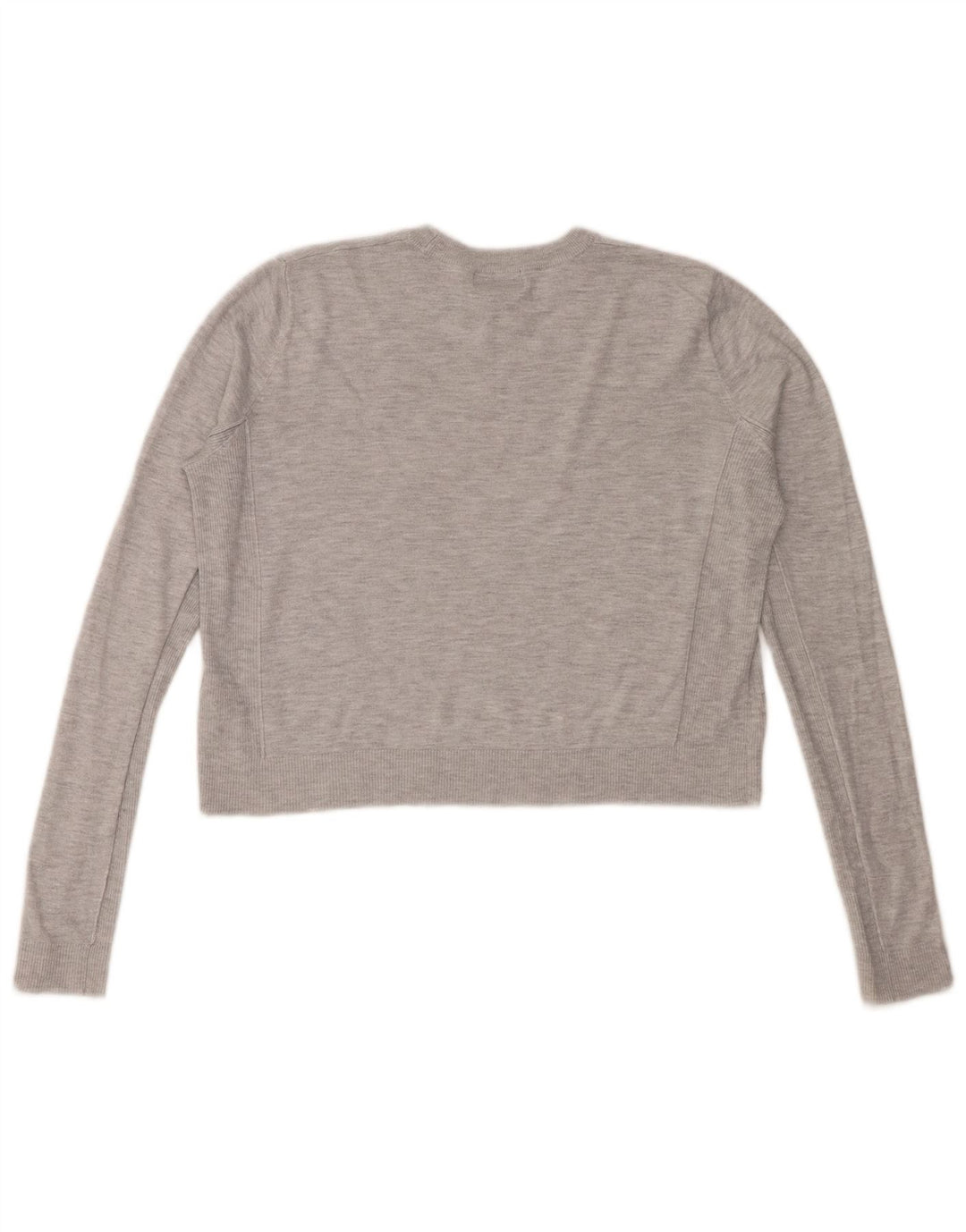 Topshop Womens Oversized Crew Neck Jumper Sweater UK 10 Small Grey