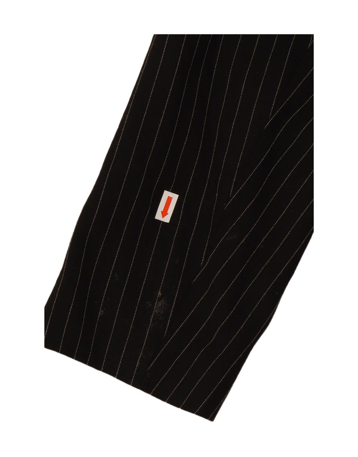 RENATO BALESTRA Womens 3 Button Blazer Jacket IT 46 Large Black Pinstripe