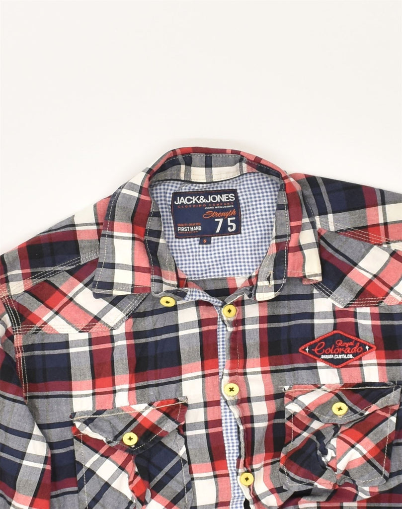 JACK & JONES Mens Shirt Small Multicoloured Check Cotton | Vintage Jack & Jones | Thrift | Second-Hand Jack & Jones | Used Clothing | Messina Hembry 