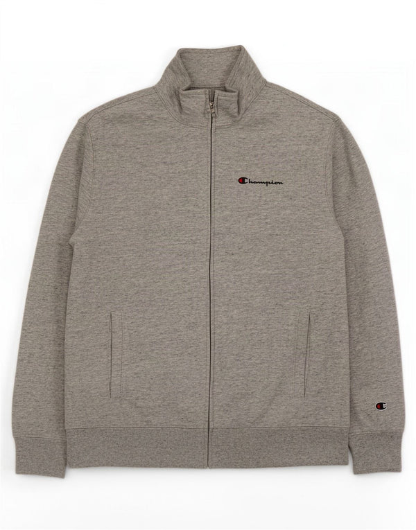 Champion Mens Tracksuit Top Jacket Medium Grey Flecked Cotton