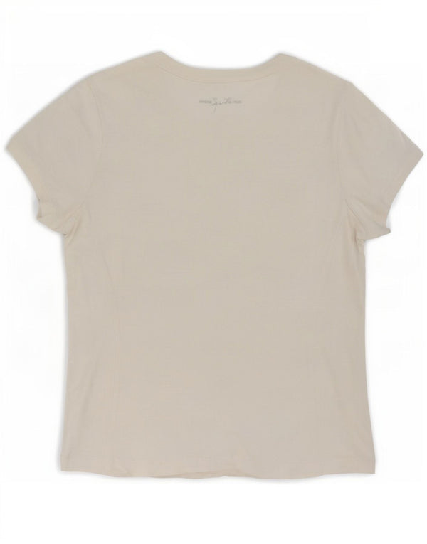 Champion Womens Heritage Classics T-Shirt Top UK 14 Large White Cotton
