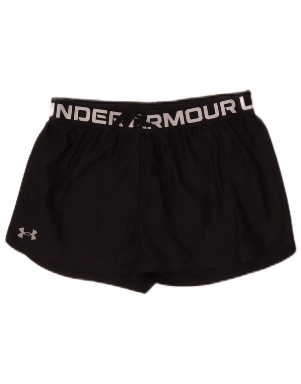 Under Armour Girls Graphic Relaxed Fit Sport Shorts 11-12 Years Large Black