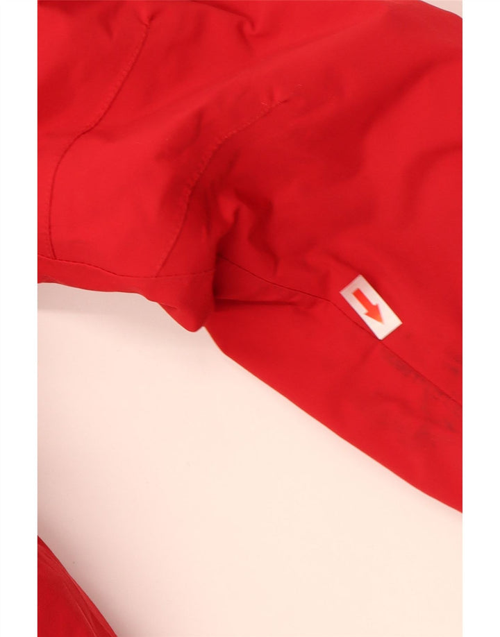Helly Hansen Womens Hooded Windbreaker Jacket UK 10 Small Red Colourblock