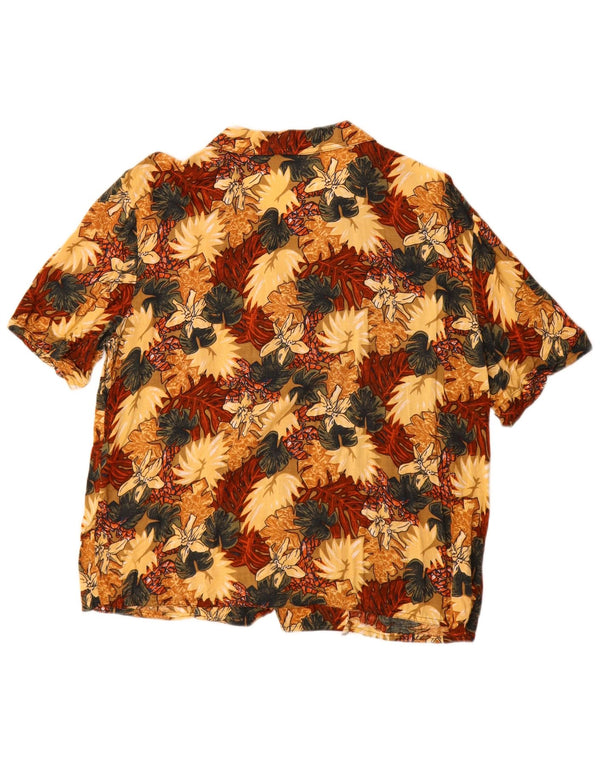 Vintage Womens Short Sleeve Shirt Blouse UK 14 Large Multicoloured Floral