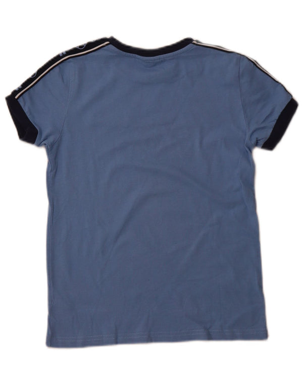 ELLESSE Boys Graphic T-Shirt Top 8-9 Years Blue Cotton