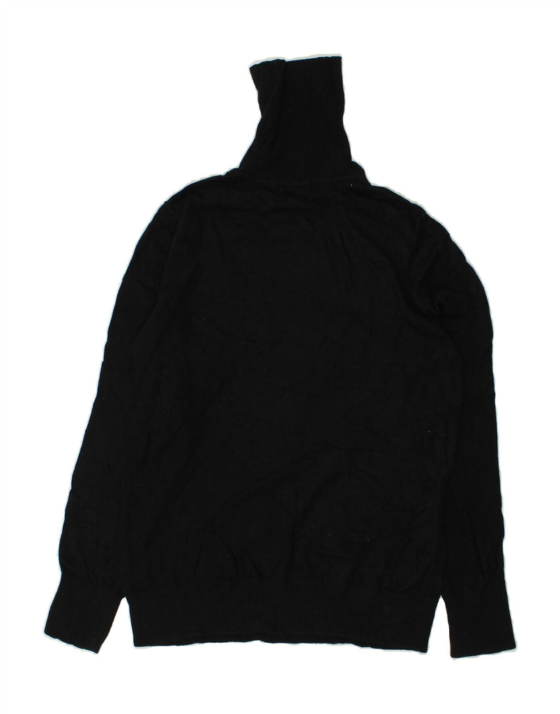 L.L.BEAN Womens Roll Neck Jumper Sweater UK 12 Medium Black Cotton | Vintage L.L.Bean | Thrift | Second-Hand L.L.Bean | Used Clothing | Messina Hembry 