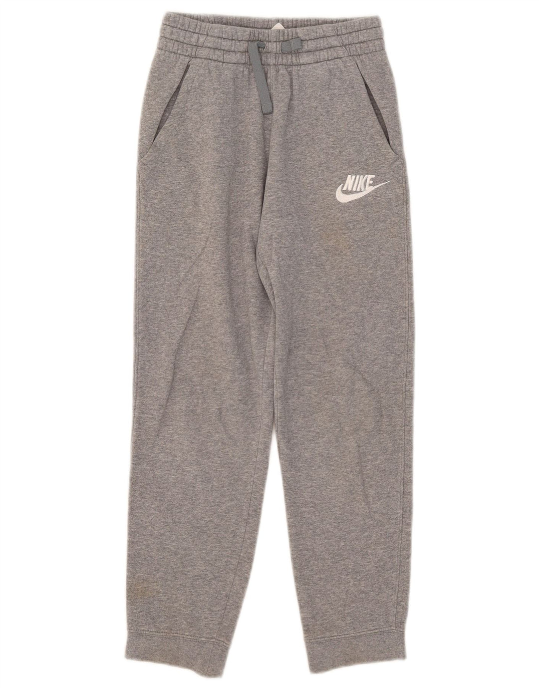 Nike Boys Tracksuit Trousers Joggers 10-11 Years Medium Grey Flecked Cotton