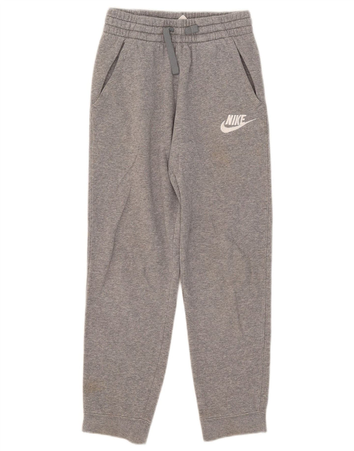 Nike Boys Tracksuit Trousers Joggers 10-11 Years Medium Grey Flecked Cotton