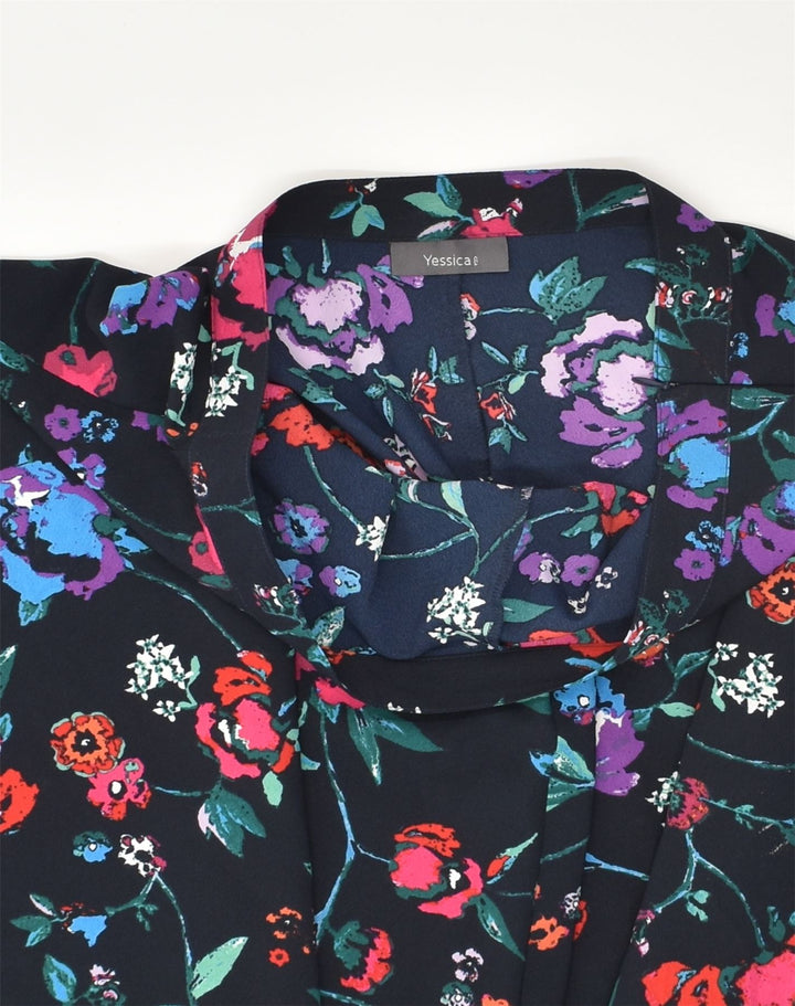 YESSICA Womens Asymmetrical Skirt W30 Medium Black Floral | Vintage Yessica | Thrift | Second-Hand Yessica | Used Clothing | Messina Hembry 