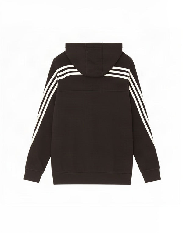 Adidas Boys Zip Hoodie Sweater 13-14 Years Black Cotton