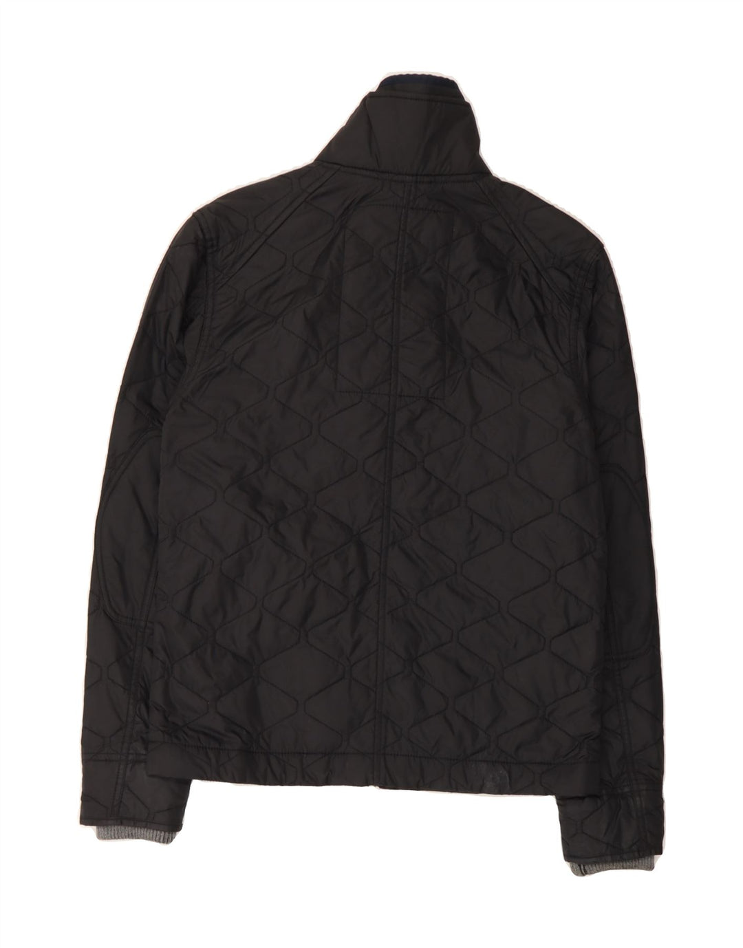 SUPERDRY Womens Quilted Jacket UK 10 Small Black Polyester Vintage Superdry and Second-Hand Superdry from Messina Hembry 