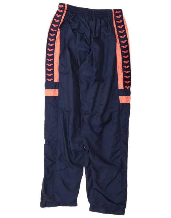 Arena Womens Graphic Tracksuit Trousers UK 14 Medium Navy Blue Colourblock