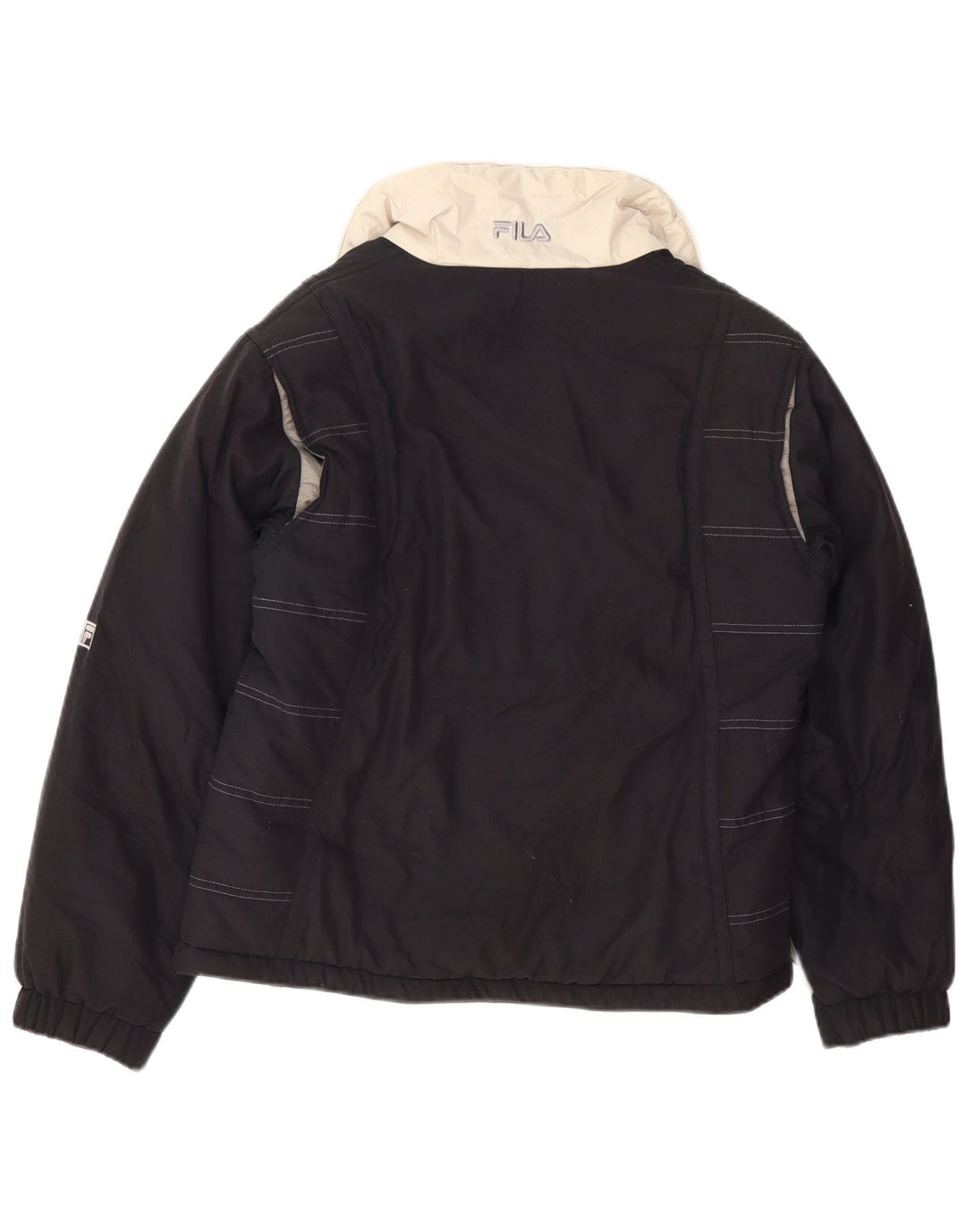 FILA Womens Padded Jacket IT 44 Medium Black Polyester