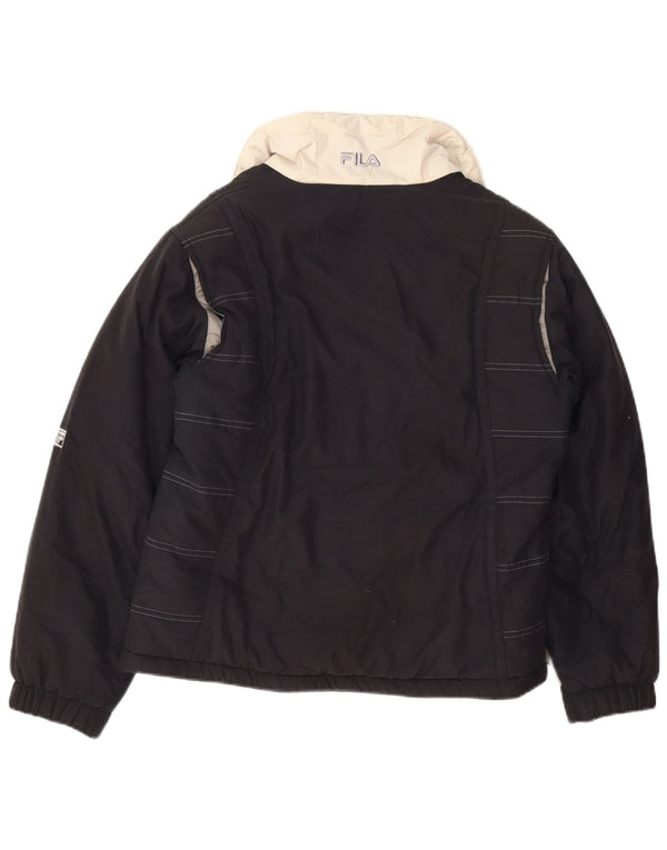 FILA Womens Padded Jacket IT 44 Medium Black Polyester