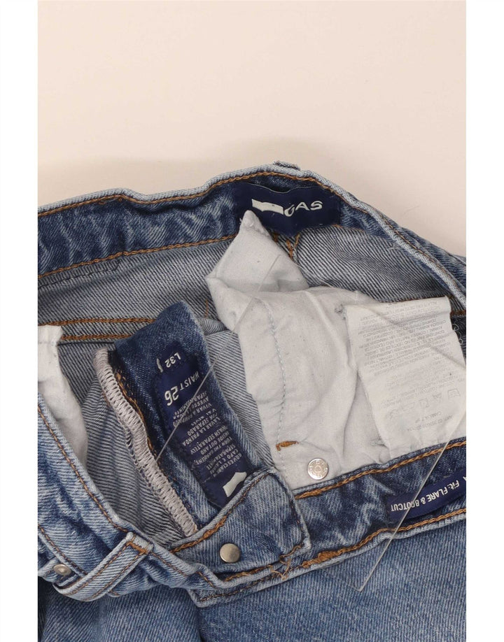 Gas Womens Bootcut Flared Jeans W26 L32 Blue Cotton