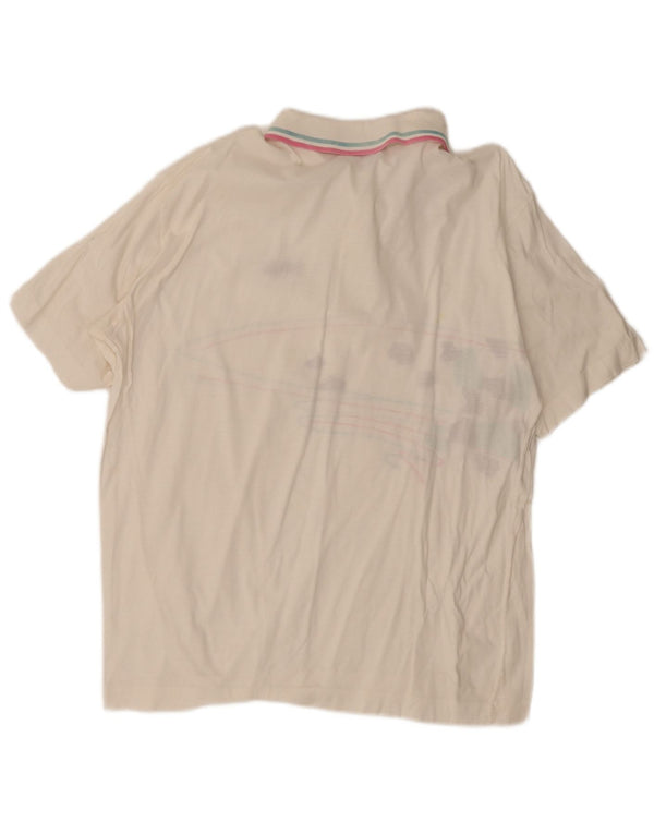 Fila Mens Graphic Polo Shirt IT 54 XL White Striped