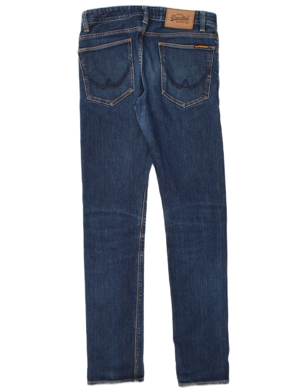 Superdry Mens Slim Jeans W28 L32 Blue Cotton
