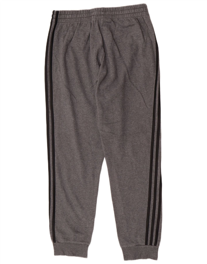 Adidas Mens Tracksuit Trousers Joggers Large Grey Cotton