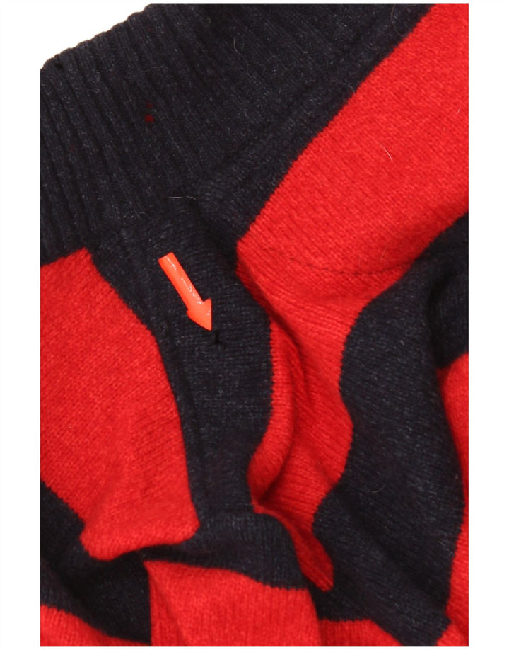 Paul & Shark Mens Yachting Zip Neck Jumper Sweater Medium Navy Blue Striped