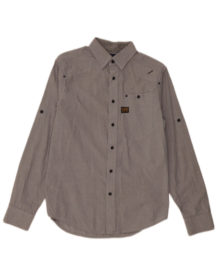 G-Star Mens Shirt Medium Grey Cotton