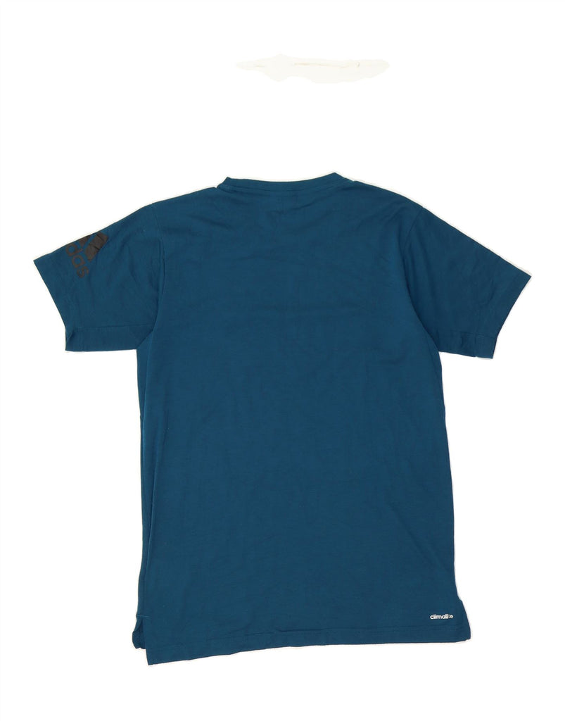 ADIDAS Mens Graphic T-Shirt Top Small Blue Polyester Vintage Adidas and Second-Hand Adidas from Messina Hembry 