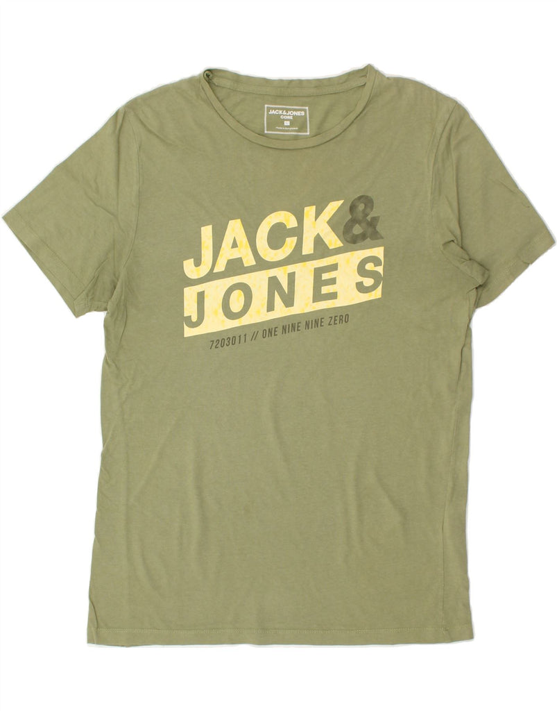 JACK & JONES Mens Graphic T-Shirt Top Large Green Cotton | Vintage Jack & Jones | Thrift | Second-Hand Jack & Jones | Used Clothing | Messina Hembry 